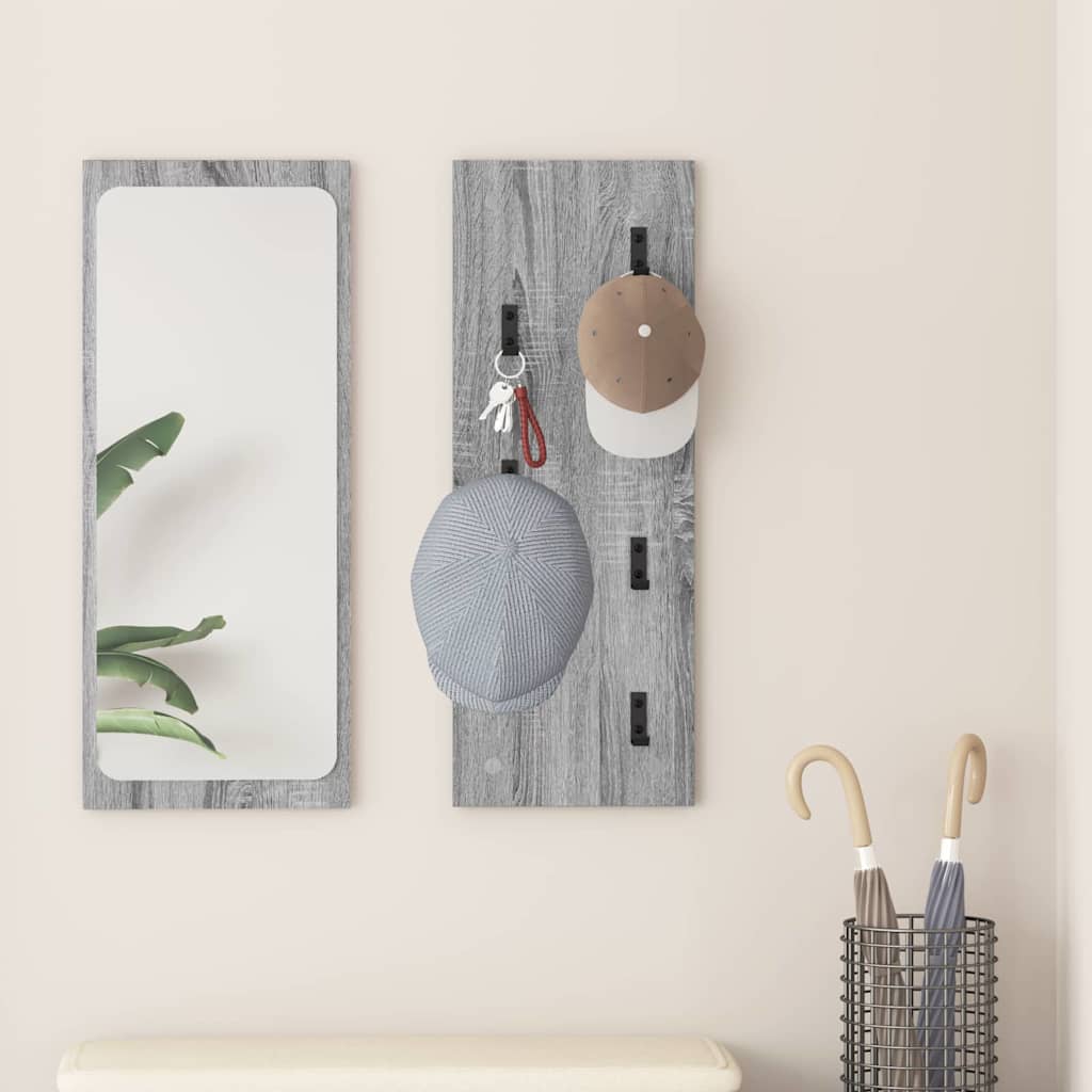 Vegghengt kleshenger Grå sonoma 30 x 1.5 x 80 cm Konstruert tre