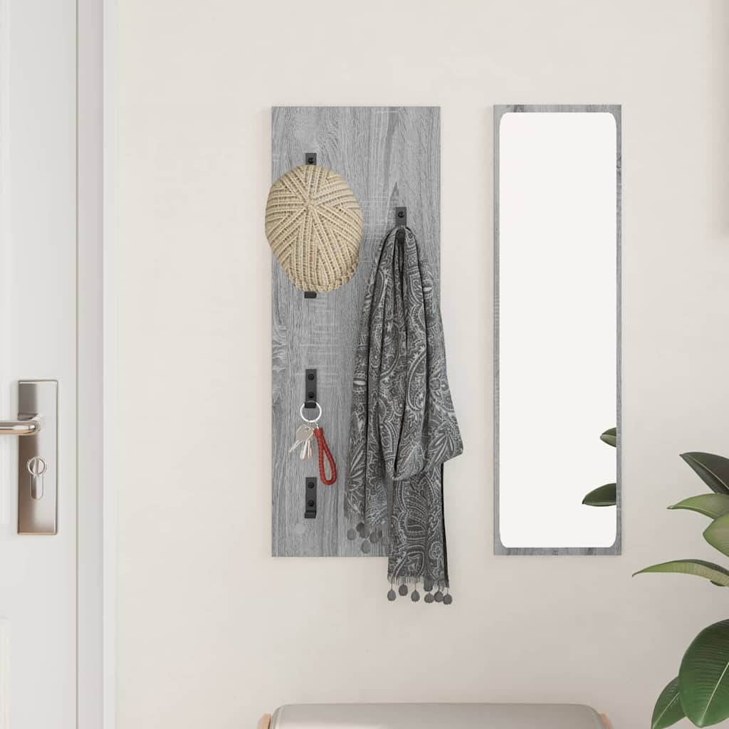 Vegghengt kleshenger Grå sonoma 30 x 1.5 x 80 cm Konstruert tre