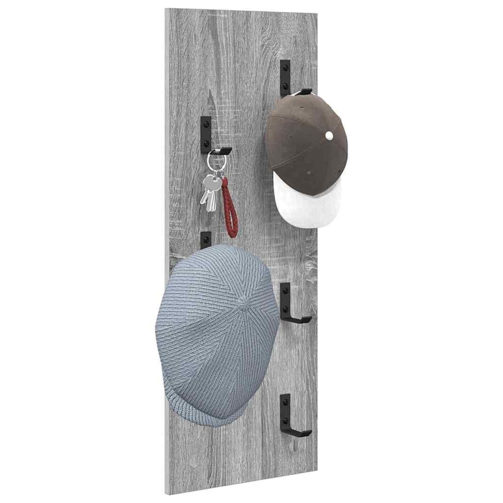Vegghengt kleshenger Grå Sonoma 30 x 1,5 x 80 cm Konstruert tre