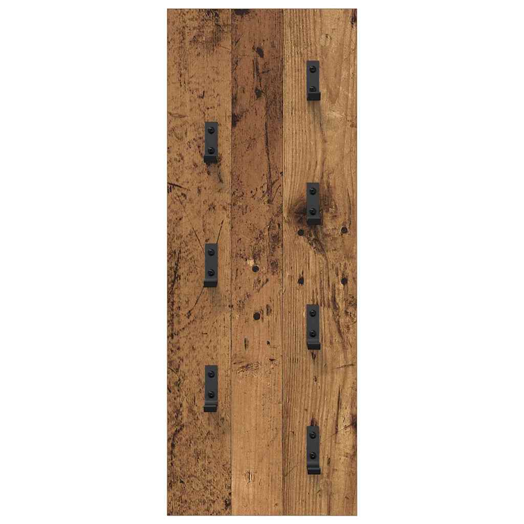 Vegghengt kleshenger Veggmontert Gammelt tre 30 x 1,5 x 80 cm
