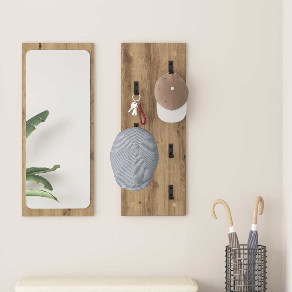 Vegghengt kleshenger Veggmontert artisan eik 30 x 1.5 x 80 cm