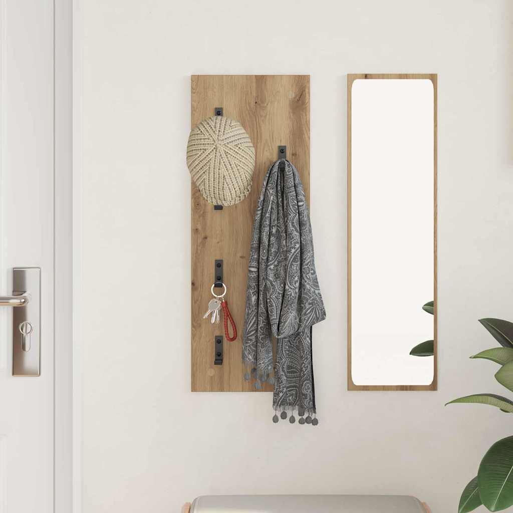 Vegghengt kleshenger Veggmontert artisan eik 30 x 1.5 x 80 cm