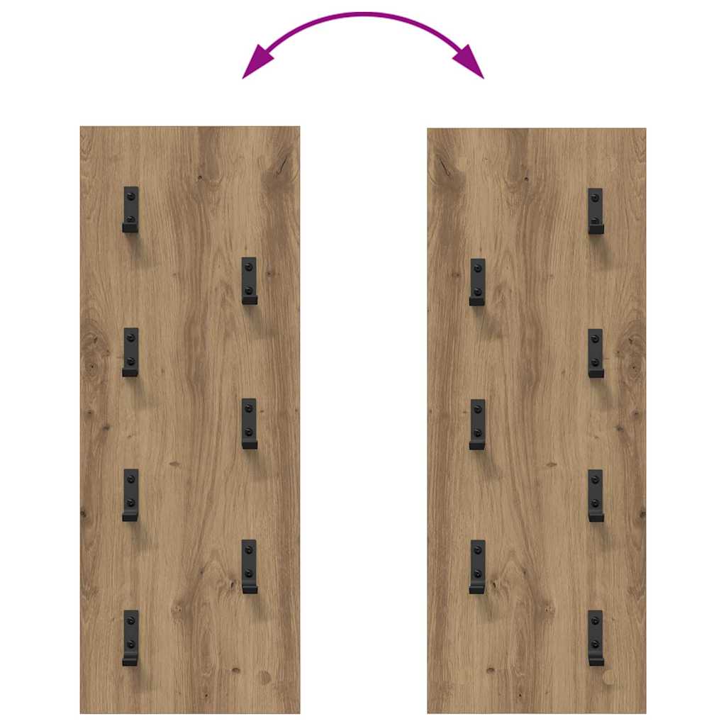 Vegghengt kleshenger Veggmontert Artisan Eik 30 x 1,5 x 80 cm