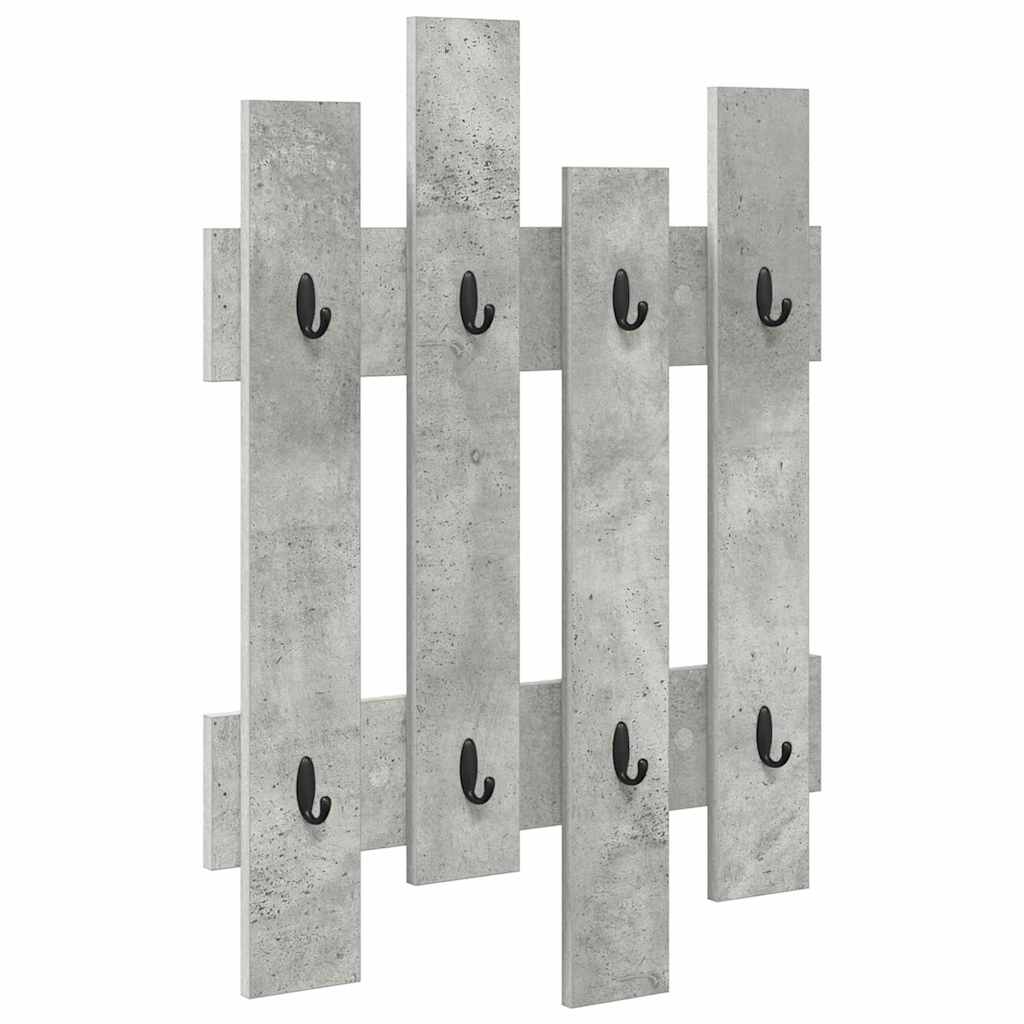 Vegghengt kleshenger Betonggrå 60 x 3 x 82 cm Konstruert tre
