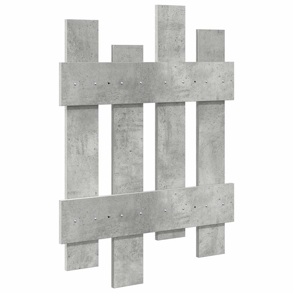 Vegghengt kleshenger Betonggrå 60 x 3 x 82 cm Konstruert tre