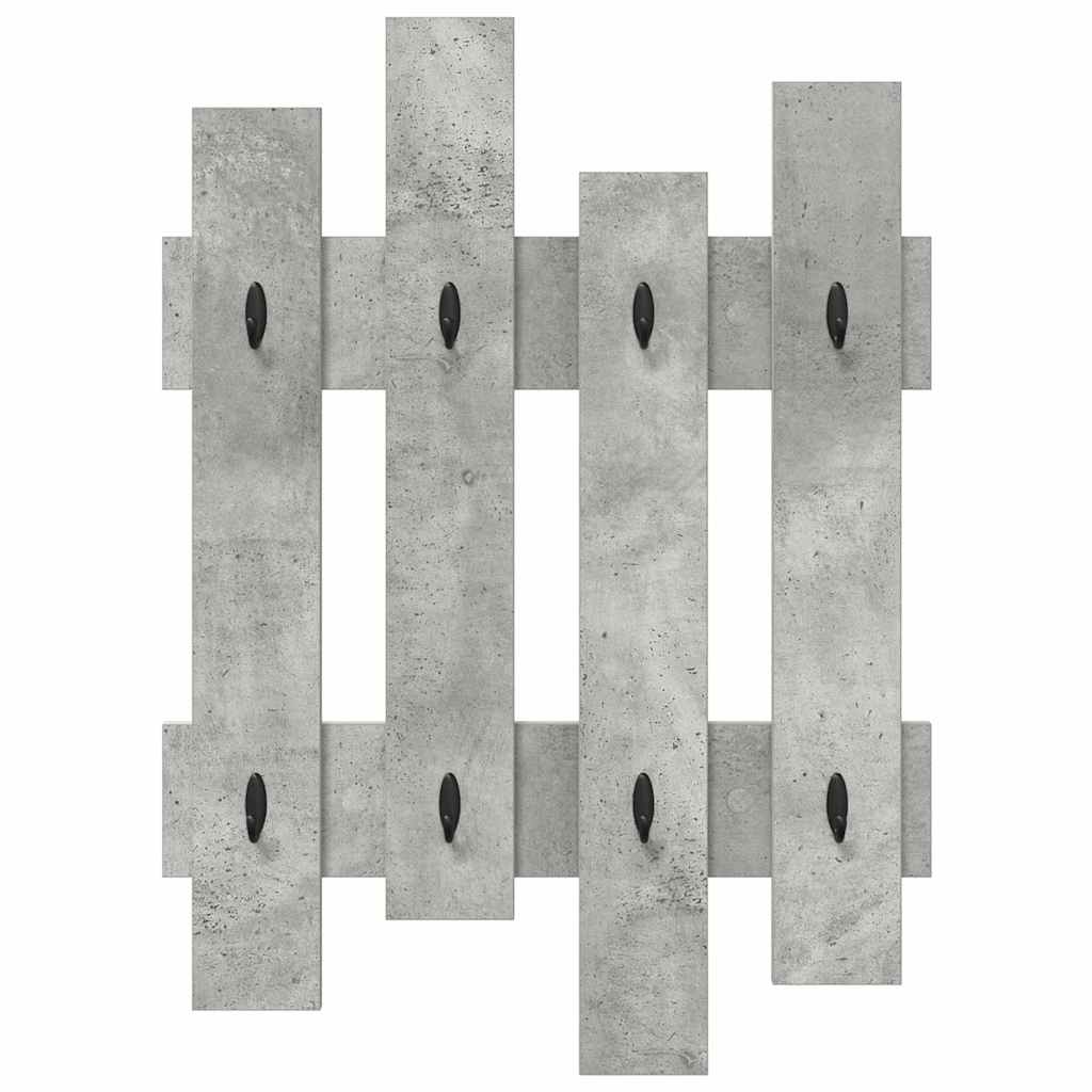 Vegghengt kleshenger Betonggrå 60 x 3 x 82 cm Konstruert tre