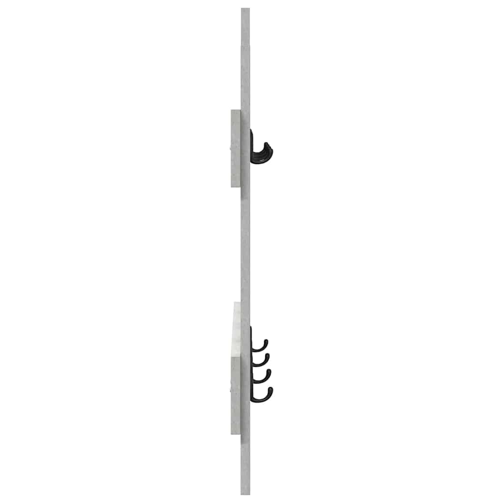 Vegghengt kleshenger Betonggrå 60 x 3 x 82 cm Konstruert tre