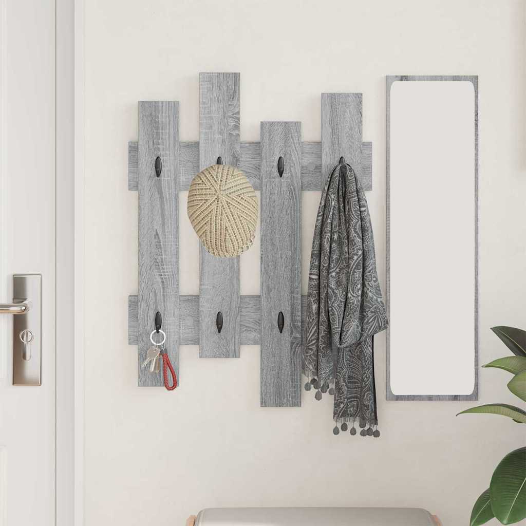 Vegghengt kleshenger Grå Sonoma 60 x 3 x 82 cm Konstruert tre