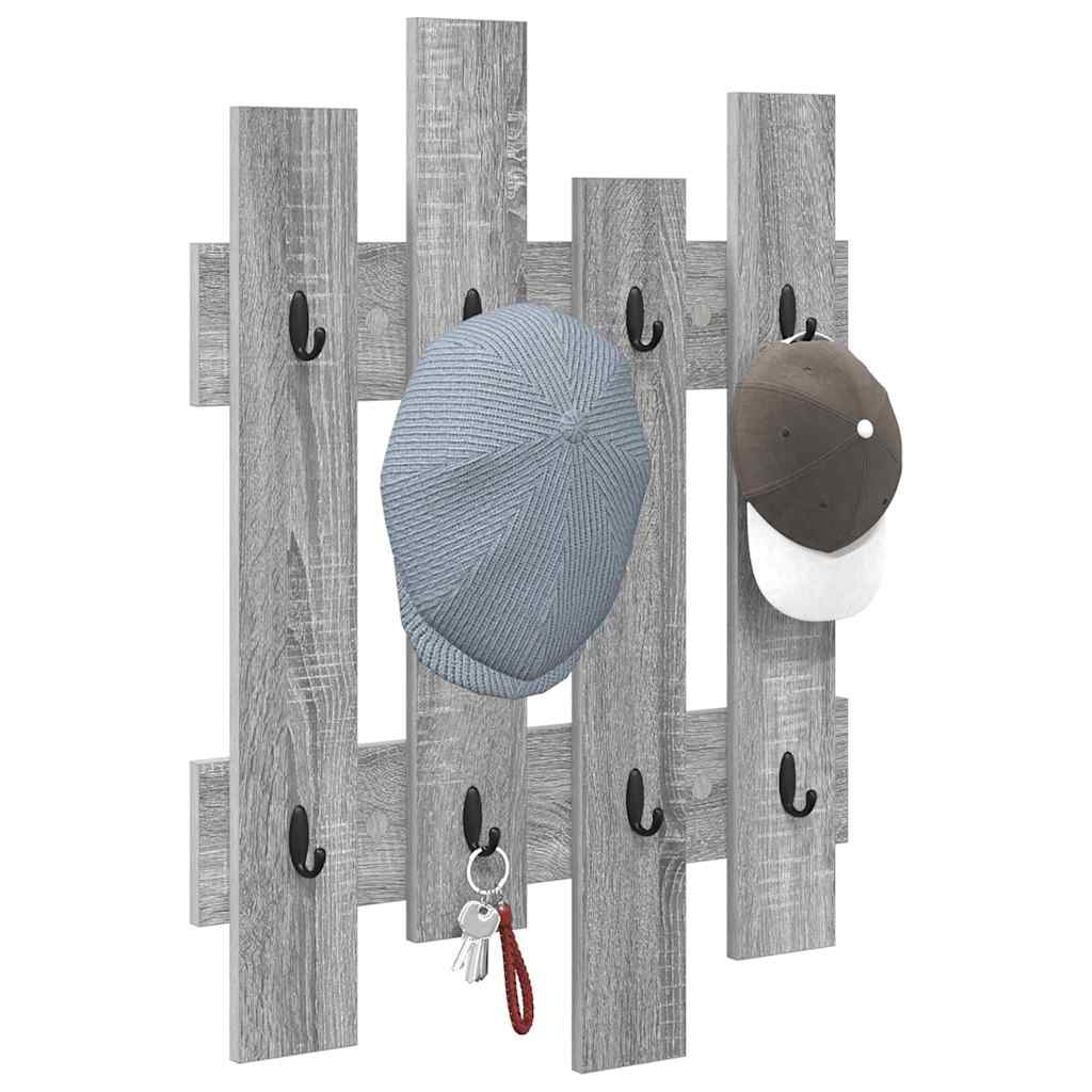 Vegghengt kleshenger Grå Sonoma 60 x 3 x 82 cm Konstruert tre