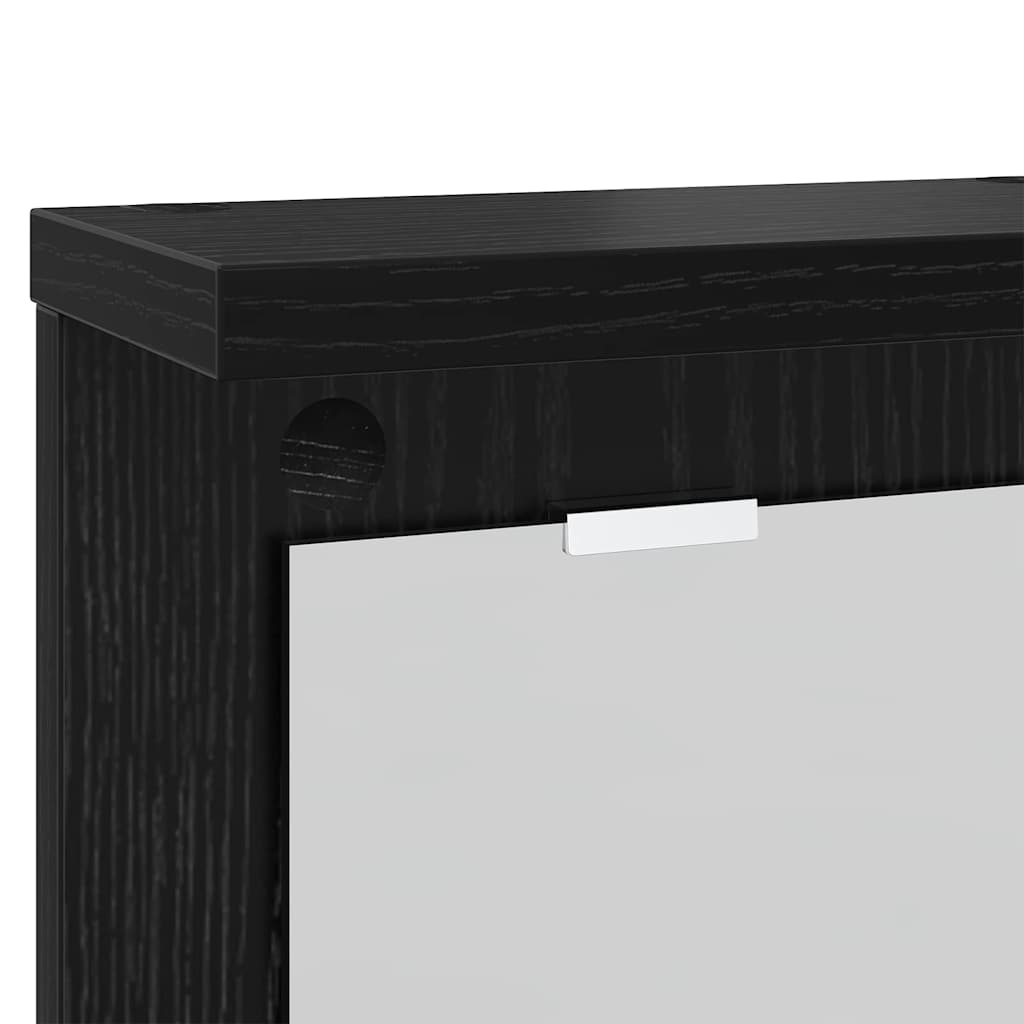 Vegghengt kleshenger Svart eik 85 x 10 x 45 cm Konstruert tre