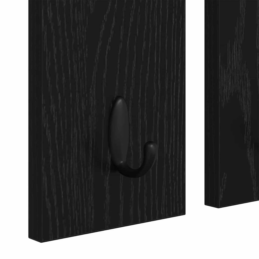 Vegghengt kleshenger Svart eik 85 x 10 x 45 cm Konstruert tre