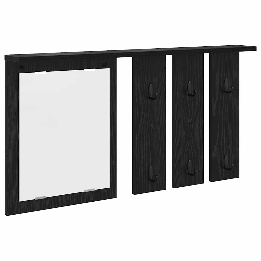 Vegghengt kleshenger Svart eik 85 x 10 x 45 cm Konstruert tre