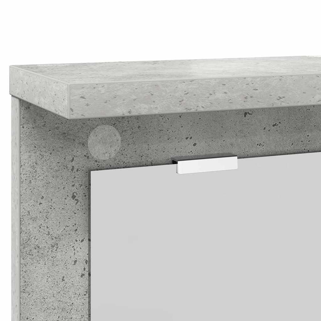 Vegghengt kleshenger Betonggrå 85 x 10 x 45 cm Konstruert tre