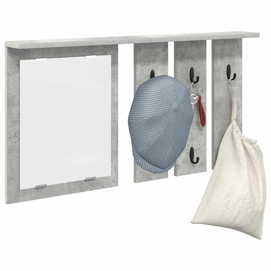 Vegghengt kleshenger Betonggrå 85 x 10 x 45 cm Konstruert tre