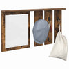 Vegghengt kleshenger Røkt eik 85 x 10 x 45 cm Konstruert tre