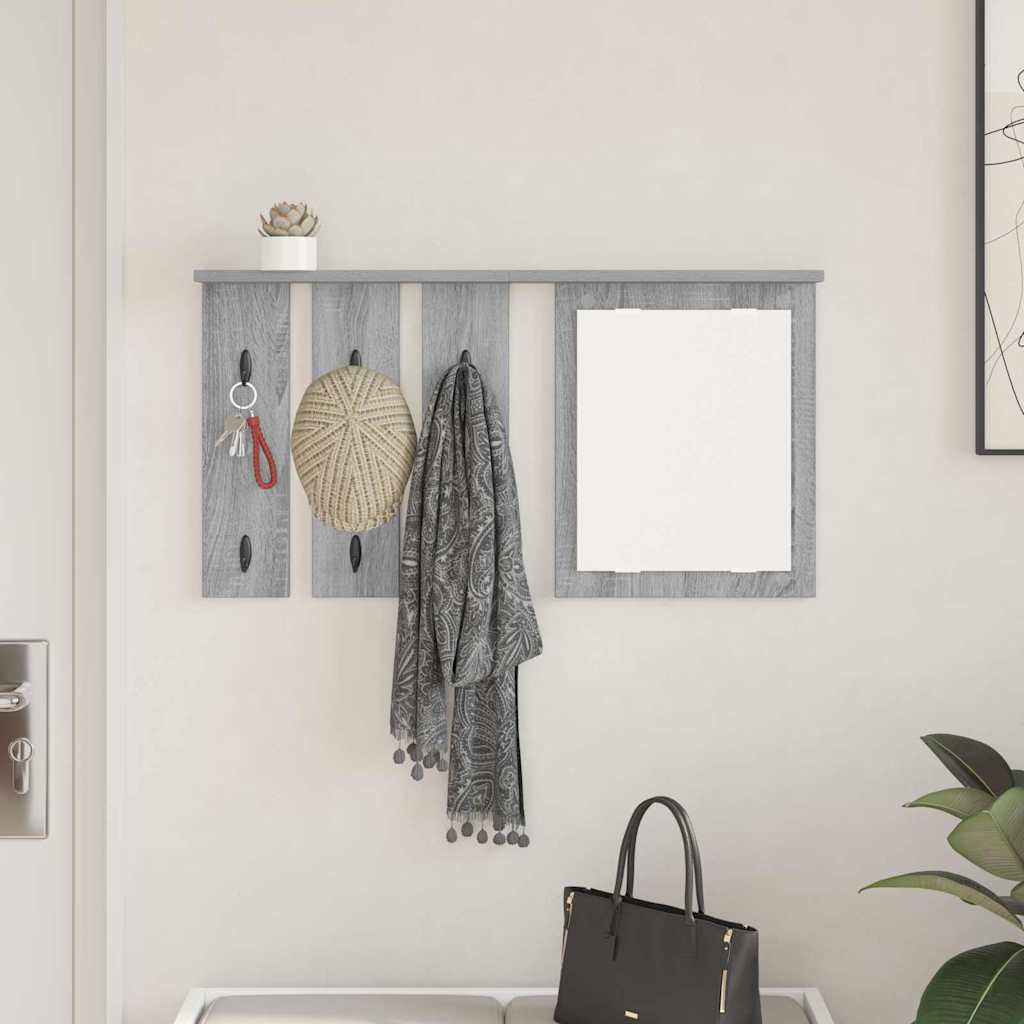 Vegghengt kleshenger Grå sonoma 85 x 10 x 45 cm Konstruert tre