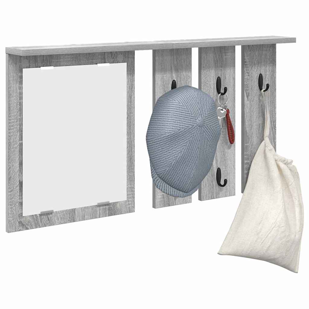 Vegghengt kleshenger Grå sonoma 85 x 10 x 45 cm Konstruert tre