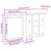 Vegghengt kleshenger artisan eik 85 x 10 x 45 cm Konstruert tre