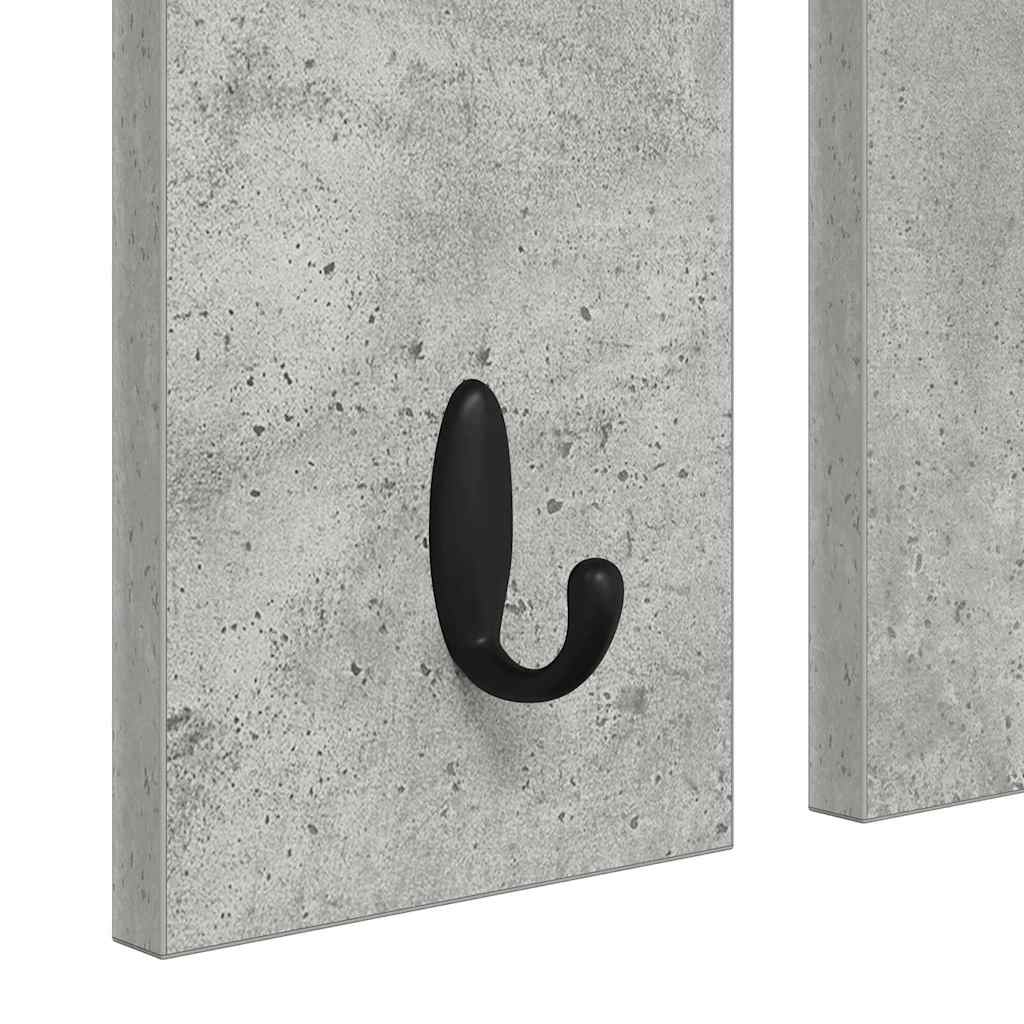 Vegghengt kleshenger Betonggrå 84 x 10 x 80 cm Konstruert tre