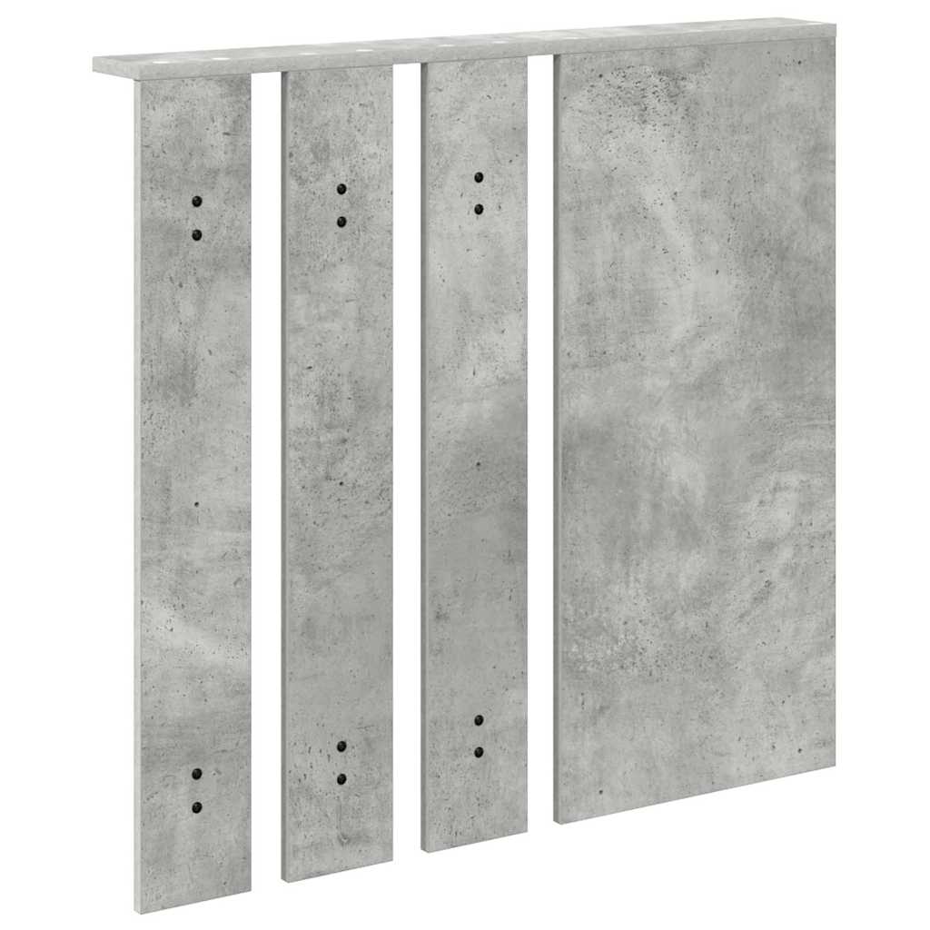 Vegghengt kleshenger Betonggrå 84 x 10 x 80 cm Konstruert tre