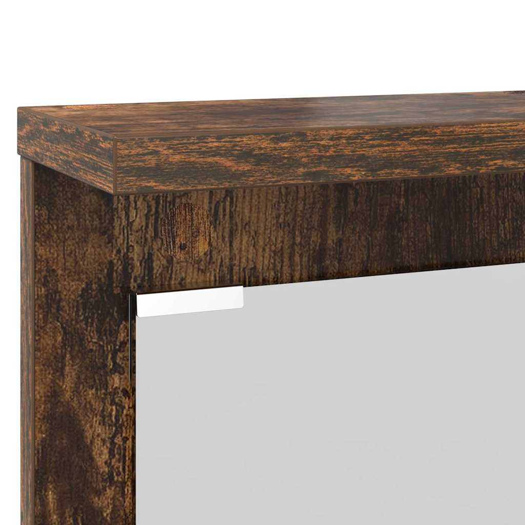 Vegghengt kleshenger Røkt eik 84 x 10 x 80 cm Konstruert tre
