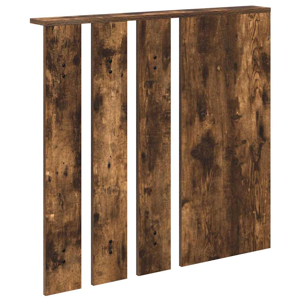 Vegghengt kleshenger Røkt eik 84 x 10 x 80 cm Konstruert tre