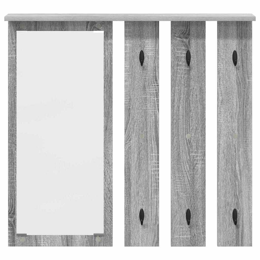 Vegghengt kleshenger Grå sonoma 84 x 10 x 80 cm Konstruert tre