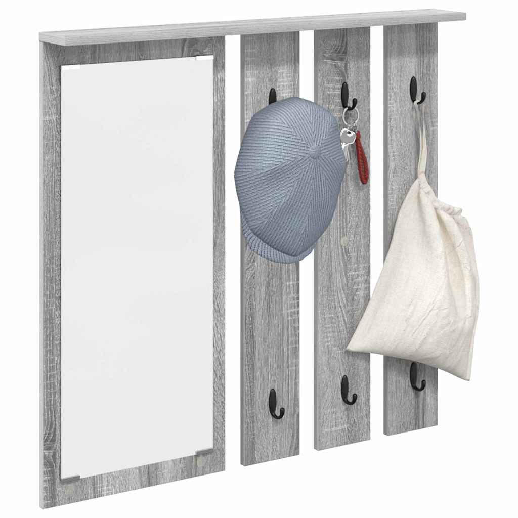 Vegghengt kleshenger Grå sonoma 84 x 10 x 80 cm Konstruert tre