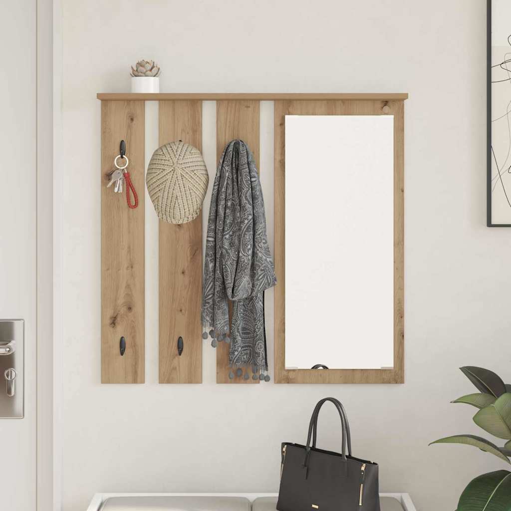 Vegghengt kleshenger artisan eik 84 x 10 x 80 cm Konstruert tre