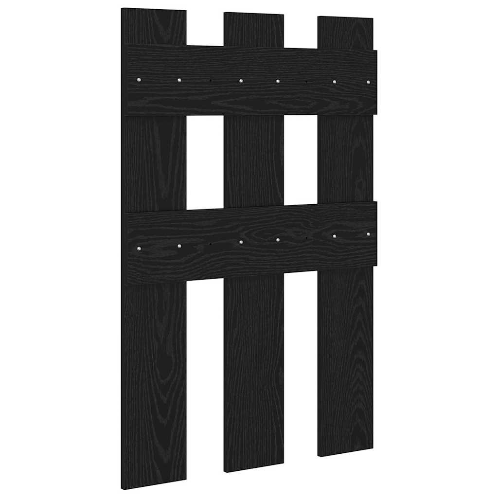 Vegghengt kleshenger Svart eik 65 x 3 x 100 cm Konstruert tre