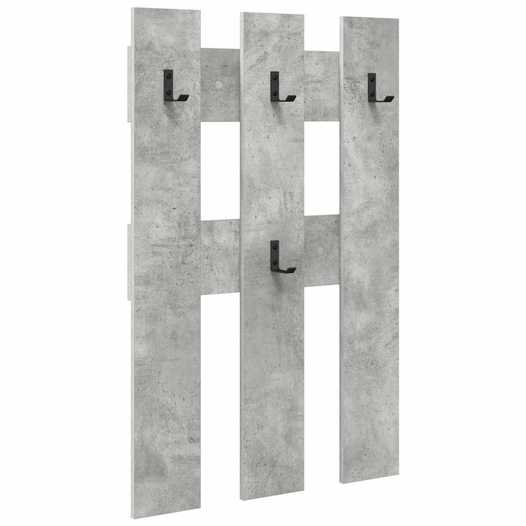 Vegghengt kleshenger Betonggrå 65 x 3 x 100 cm Konstruert tre