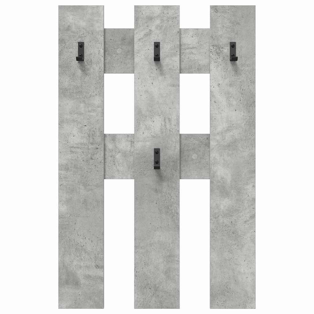 Vegghengt kleshenger Betonggrå 65 x 3 x 100 cm Konstruert tre