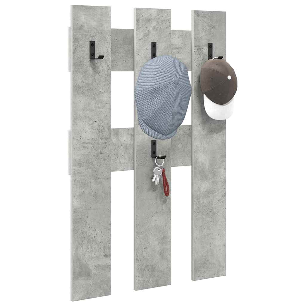 Vegghengt kleshenger Betonggrå 65 x 3 x 100 cm Konstruert tre
