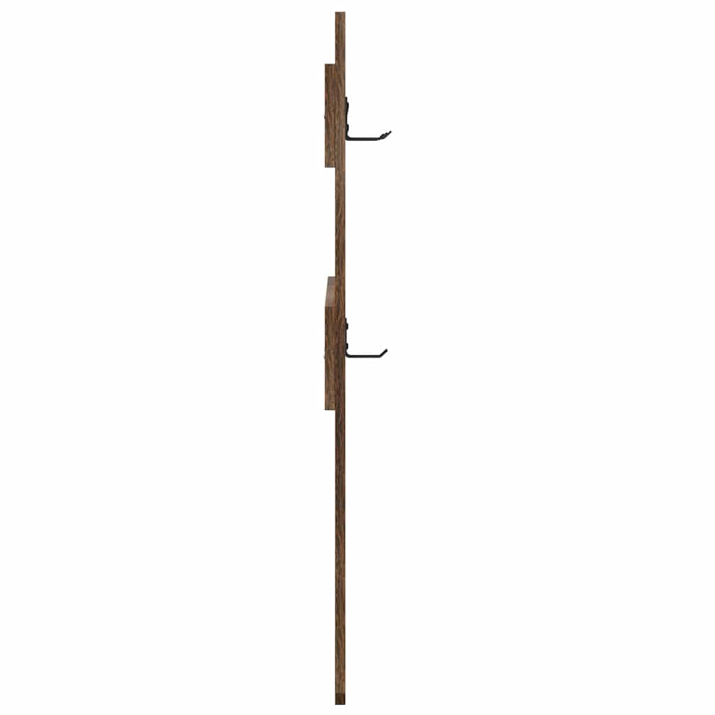 Vegghengt kleshenger Røkt eik 65 x 3 x 100 cm Konstruert tre