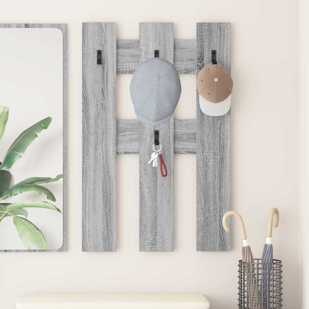 Vegghengt kleshenger Grå sonoma 65 x 3 x 100 cm Konstruert tre