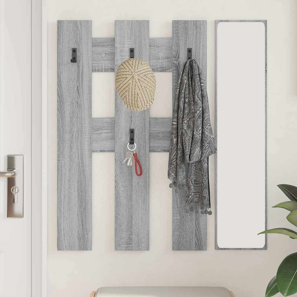 Vegghengt kleshenger Grå sonoma 65 x 3 x 100 cm Konstruert tre