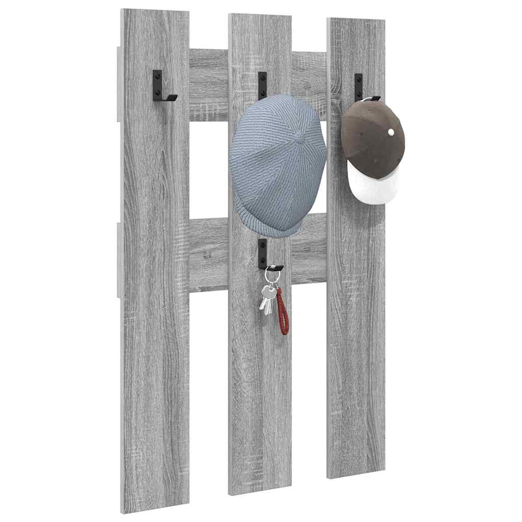 Vegghengt kleshenger Grå Sonoma 65 x 3 x 100 cm Konstruert tre