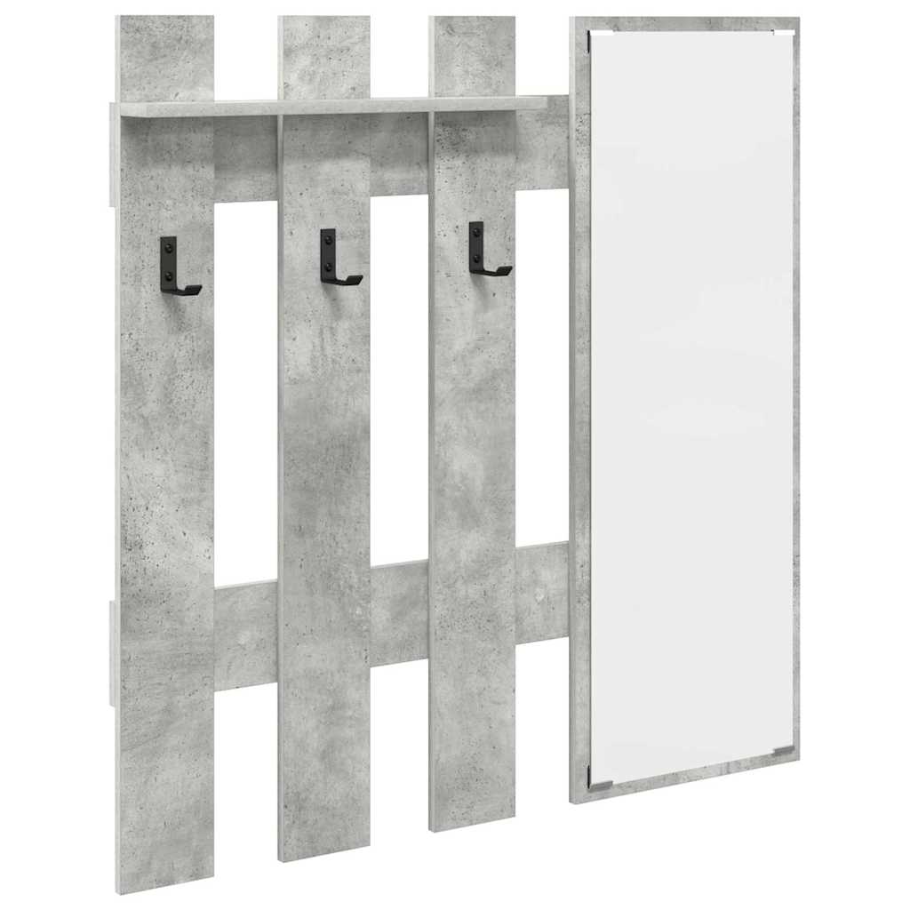 Vegghengt kleshenger Betonggrå 100 x 10 x 100 cm Konstruert tre