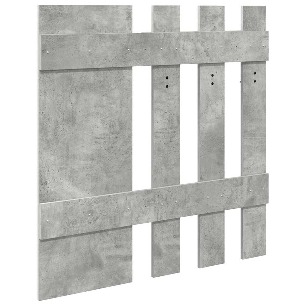 Vegghengt kleshenger Betonggrå 100 x 10 x 100 cm Konstruert tre