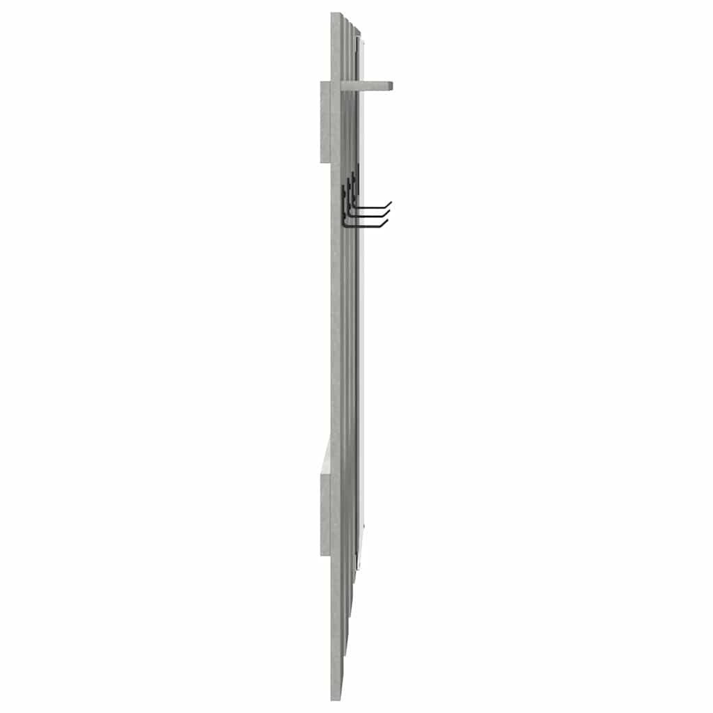 Vegghengt kleshenger Betonggrå 100 x 10 x 100 cm Konstruert tre