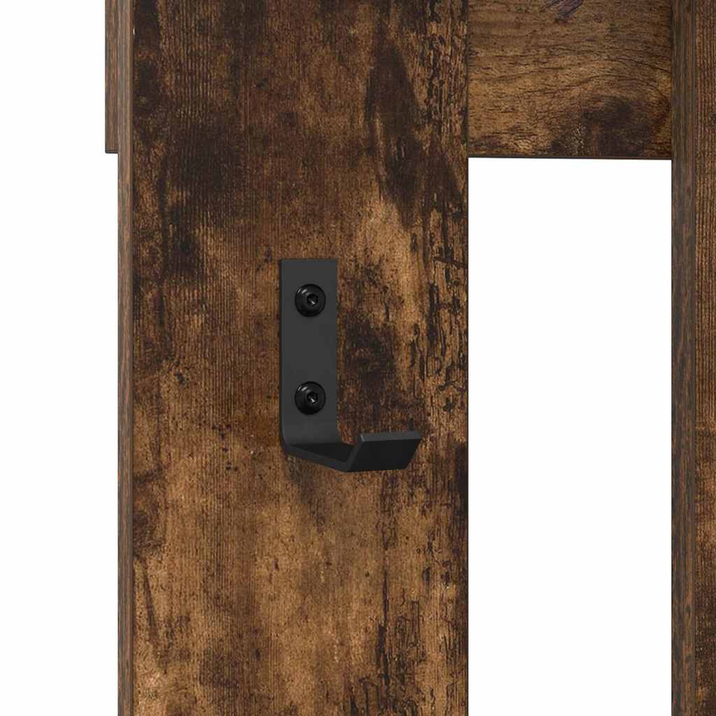 Vegghengt kleshenger Røkt eik 100 x 10 x 100 cm Konstruert tre