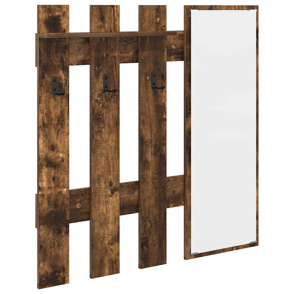 Vegghengt kleshenger Røkt eik 100 x 10 x 100 cm Konstruert tre