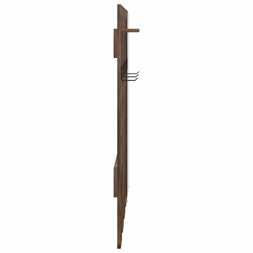 Vegghengt kleshenger Røkt eik 100 x 10 x 100 cm Konstruert tre