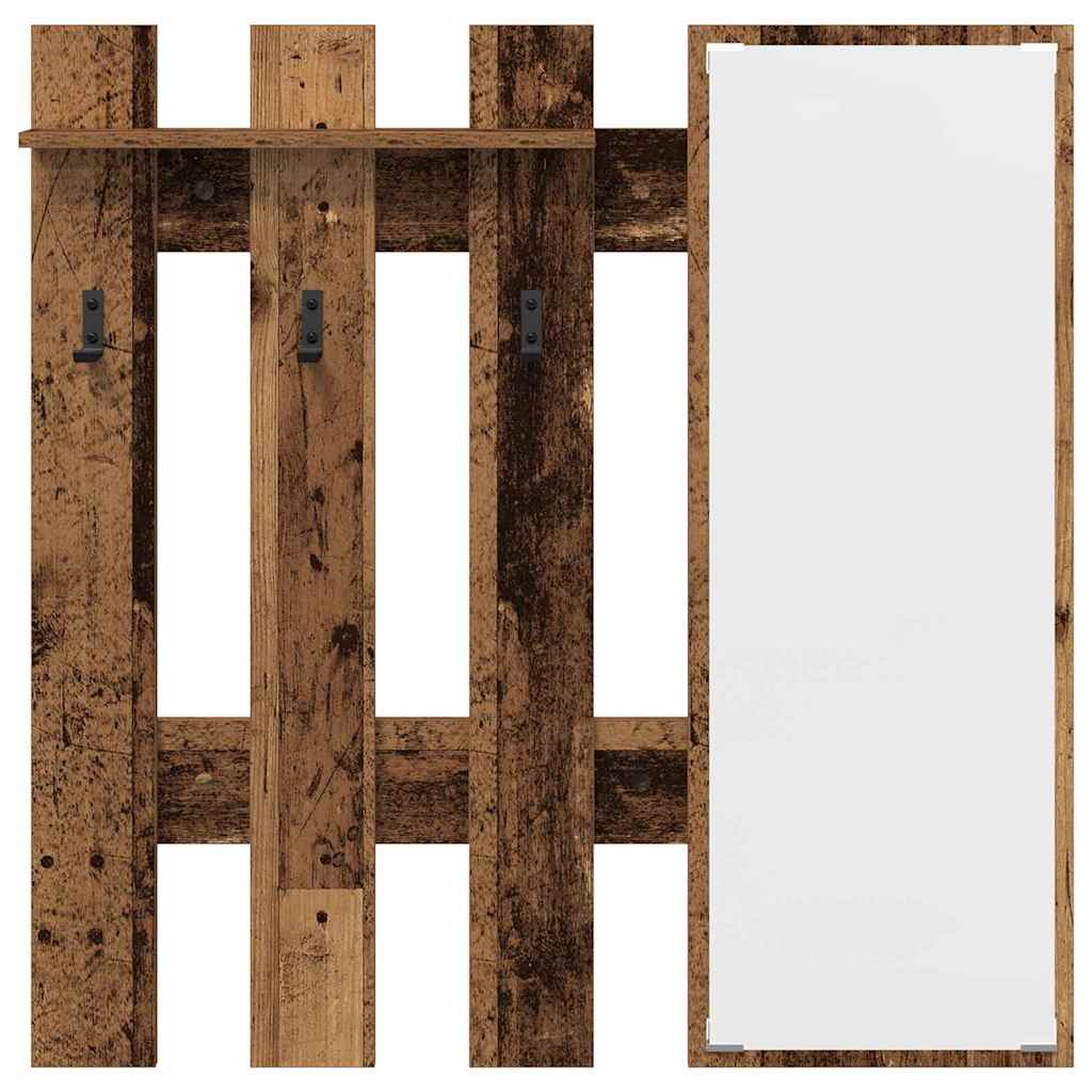 Vegghengt kleshenger Veggmontert Gammel tre 100 x 10 x 100 cm