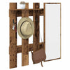 Vegghengt kleshenger Veggmontert Gammel tre 100 x 10 x 100 cm