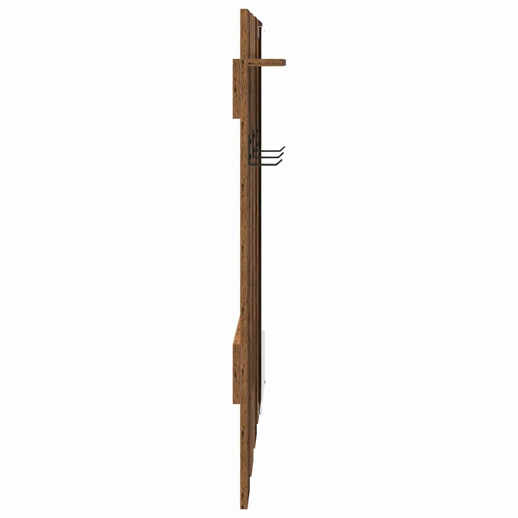 Vegghengt kleshenger Veggmontert Gammel tre 100 x 10 x 100 cm
