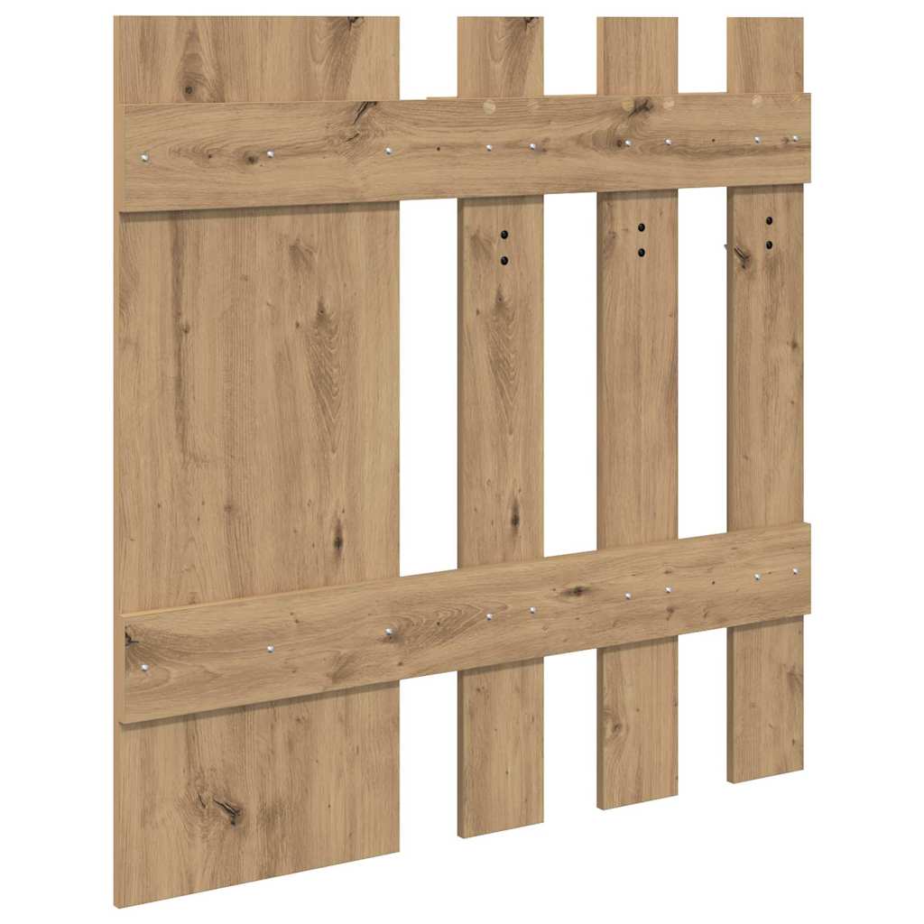 Vegghengt kleshenger med speil Håndverks eik 100 x 10 x 100 cm