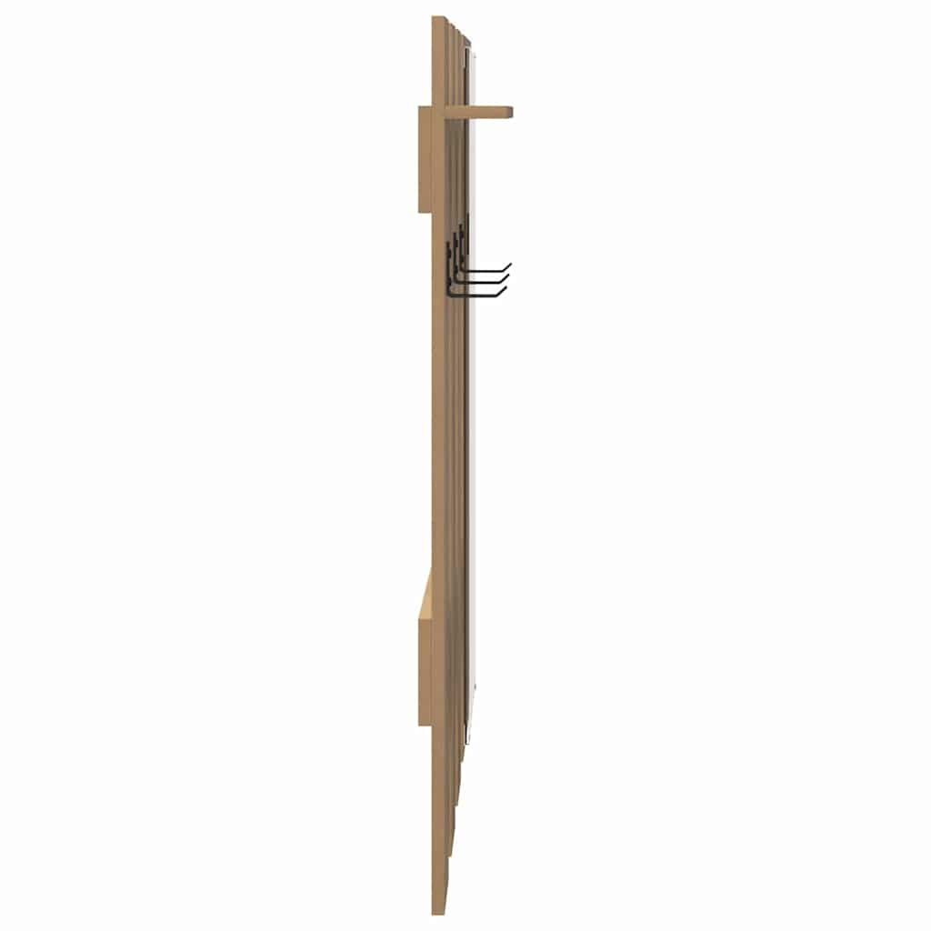 Vegghengt kleshenger med speil Håndverks eik 100 x 10 x 100 cm