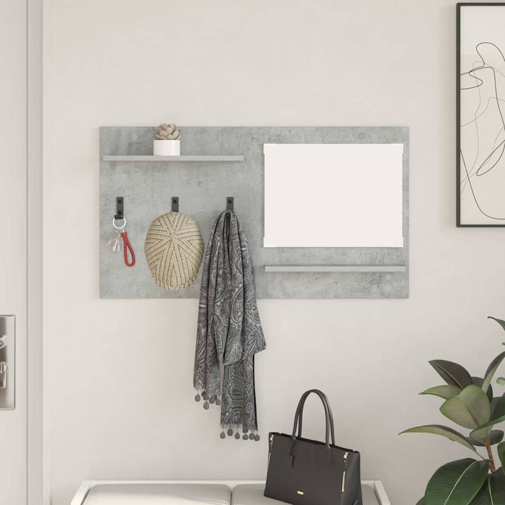 Vegghengt kleshenger Betonggrå 90 x 10 x 50 cm Konstruert tre