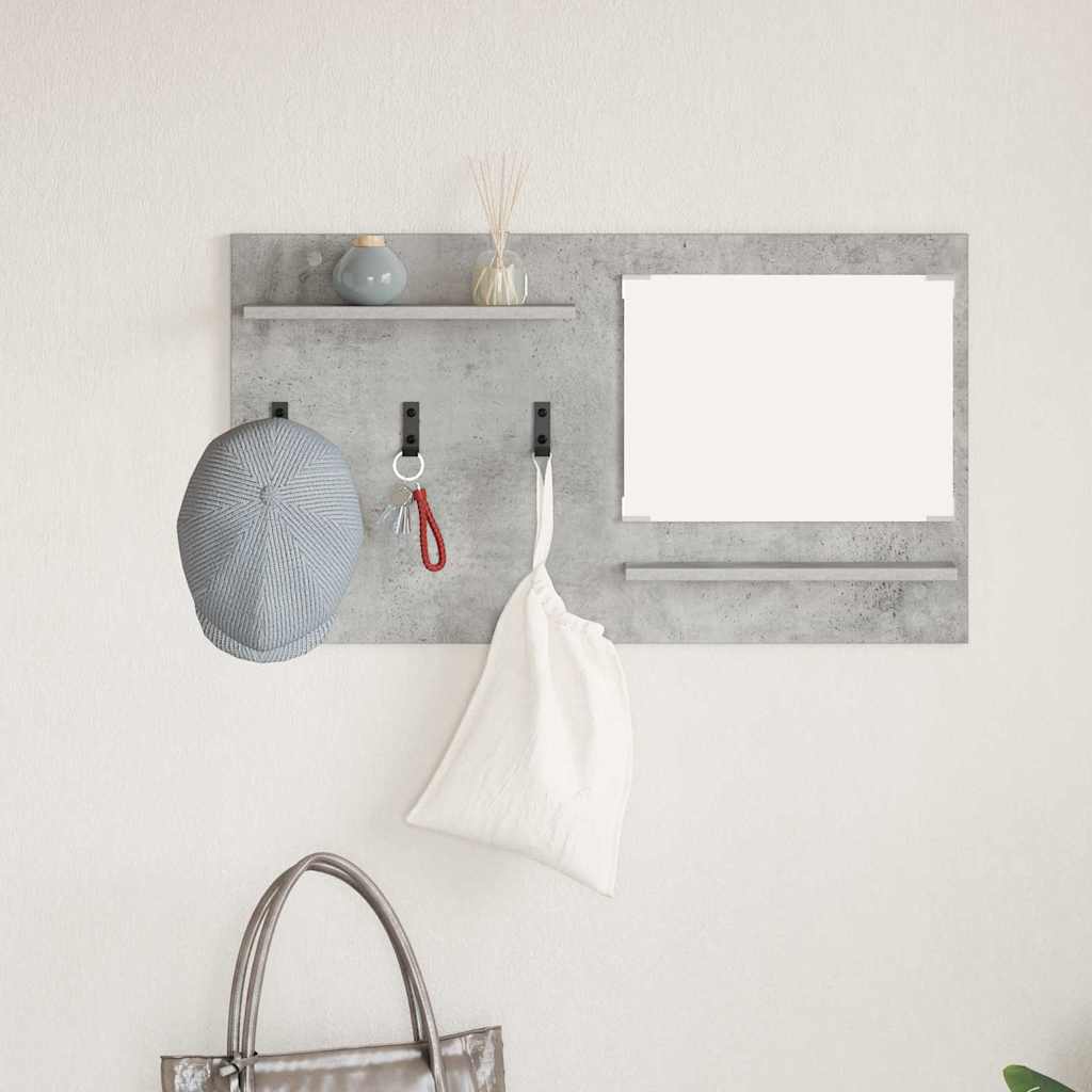 Vegghengt kleshenger Betonggrå 90 x 10 x 50 cm Konstruert tre
